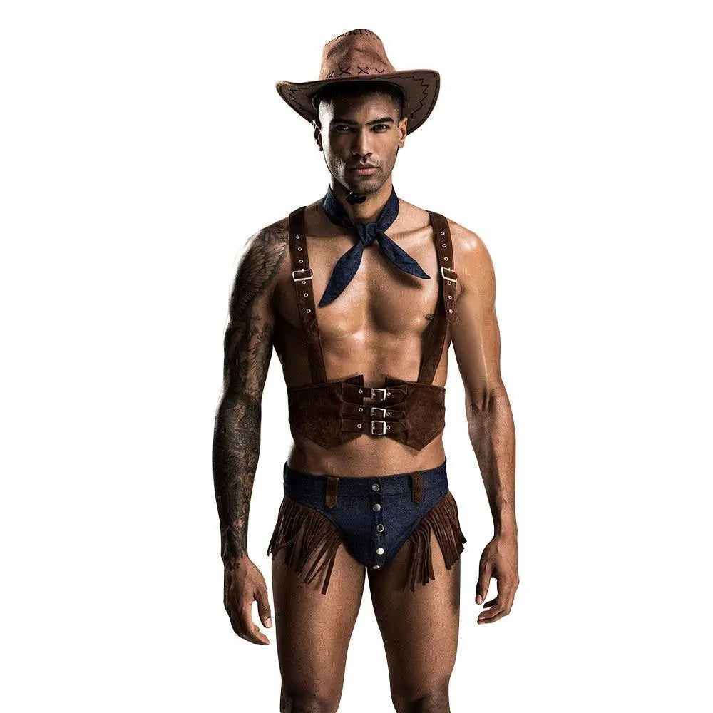 Stag do Cowboy Party Costume Night Club Uniform - Pajamasbuy